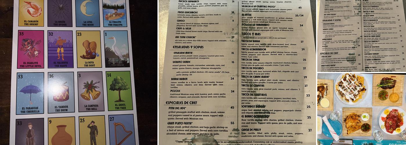 Sol y Luna Menu