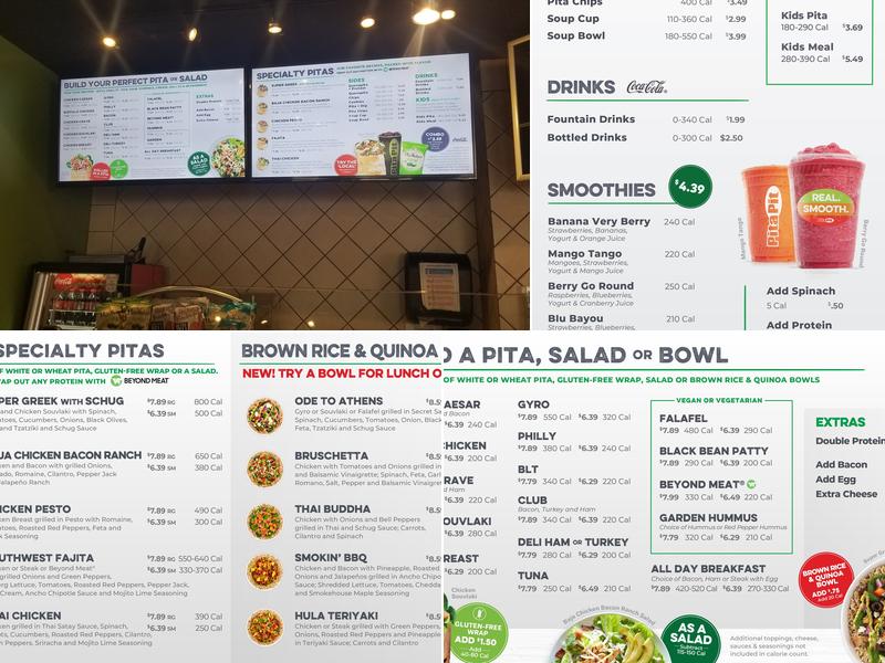 Pita Pit Menu