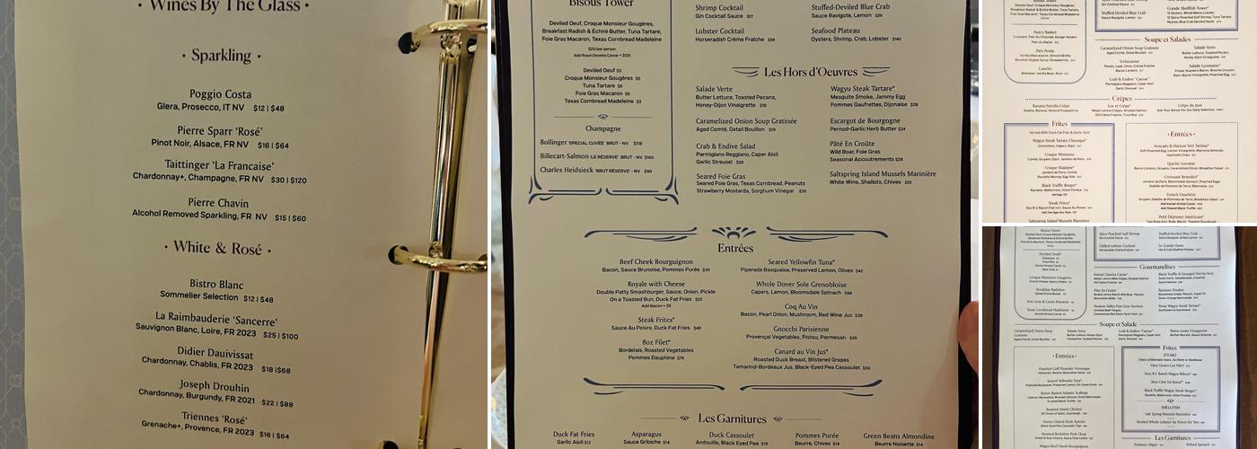 Chardon Menu