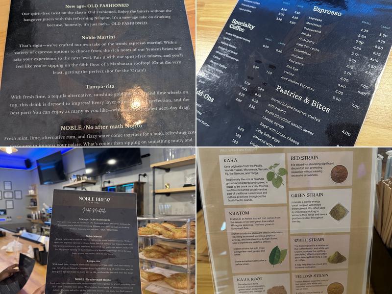Noble Brew Menu
