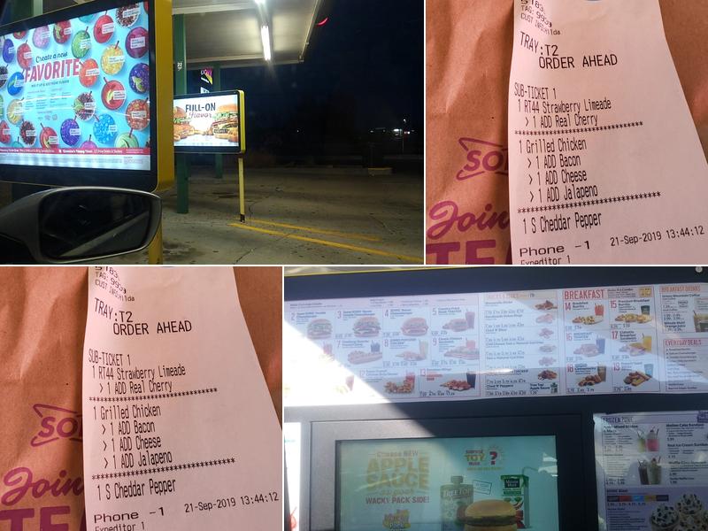 Sonic Drive-In Menu
