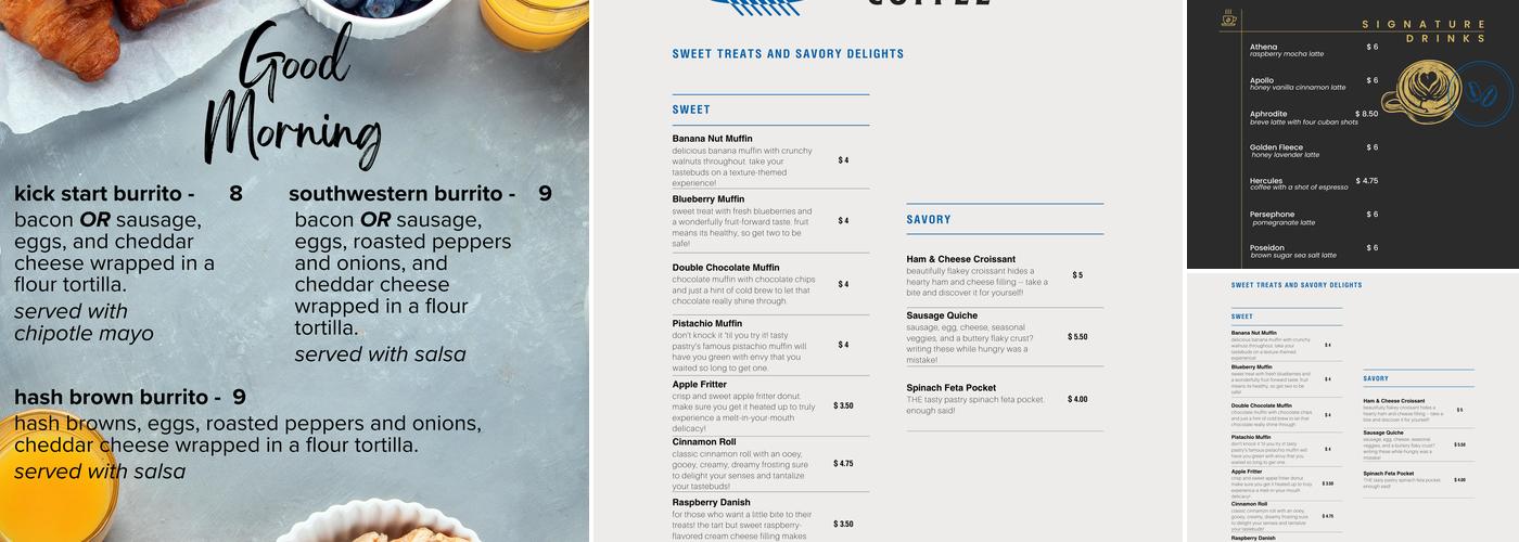 Argonaut Coffee Menu