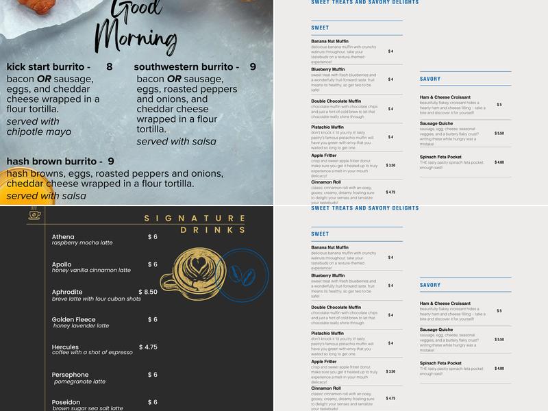 Argonaut Coffee Menu