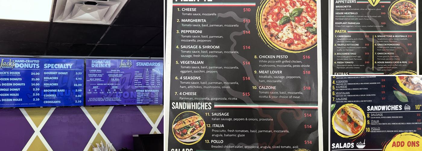 Jack's Donuts & Antonio's Pizza Pit Menu
