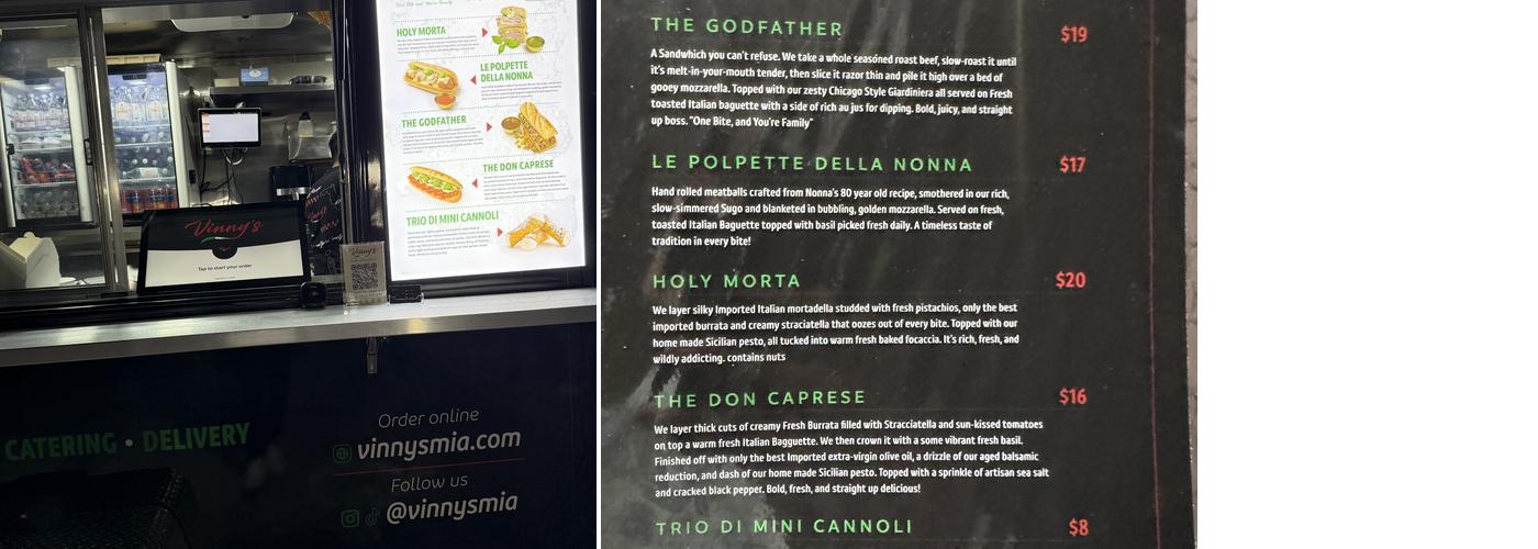 Vinny’s Menu