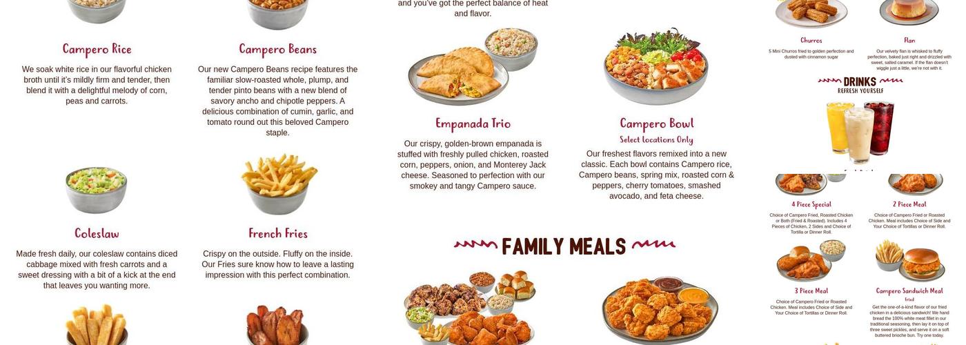 Pollo Campero Menu
