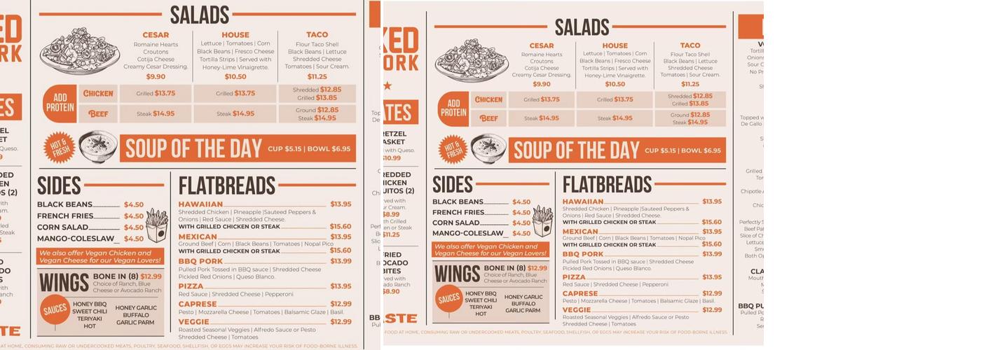The Crooked Fork Menu