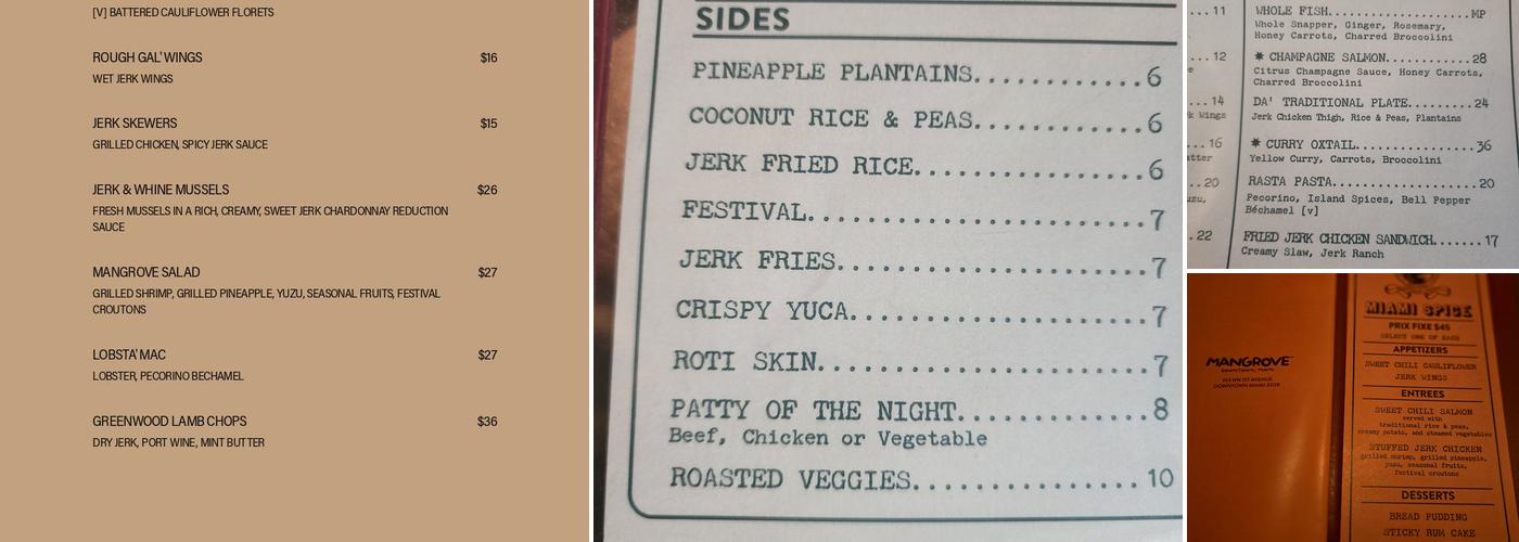 Mangrove Menu
