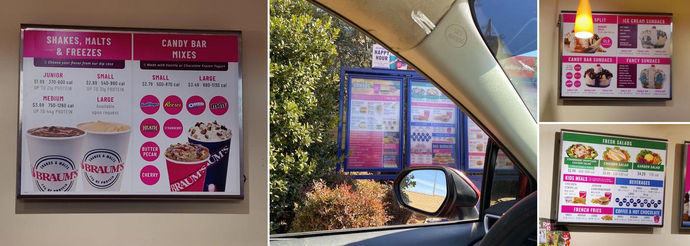 Braum's Ice Cream & Dairy Store Menu