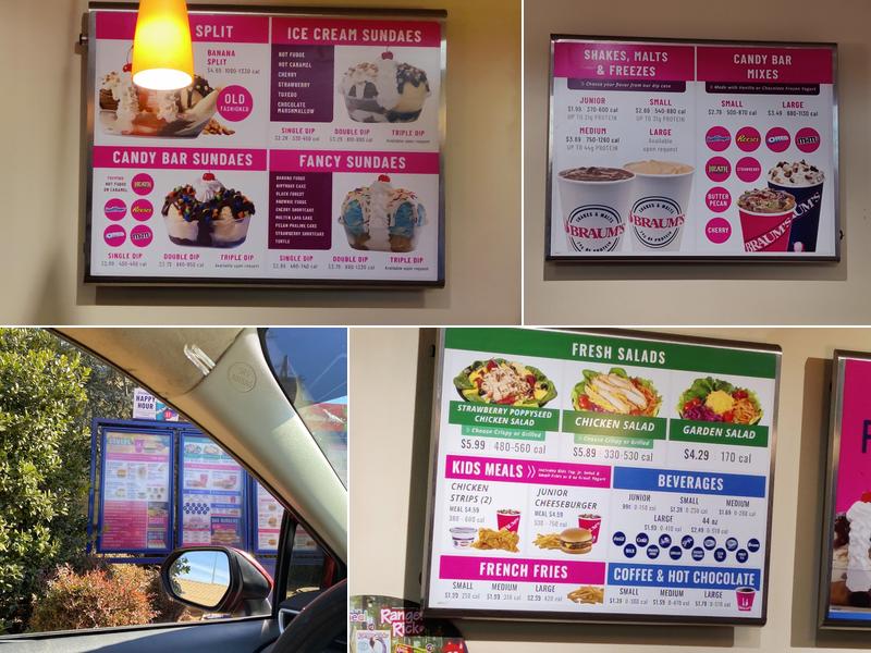 Braum's Ice Cream & Dairy Store Menu
