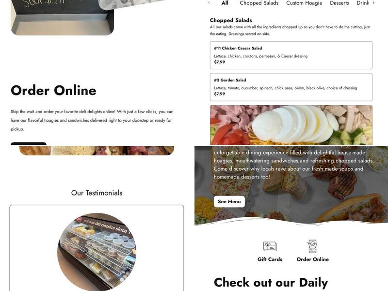 Danny’s Deli Menu