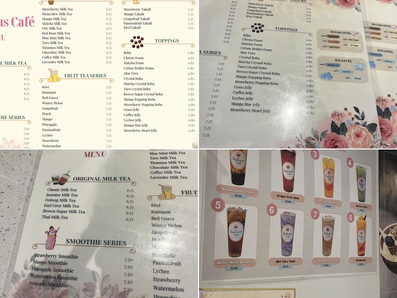 Tealicious Cafe Menu