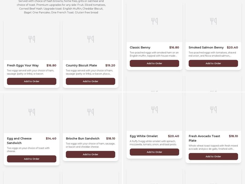 Rusty Hook Tavern Menu