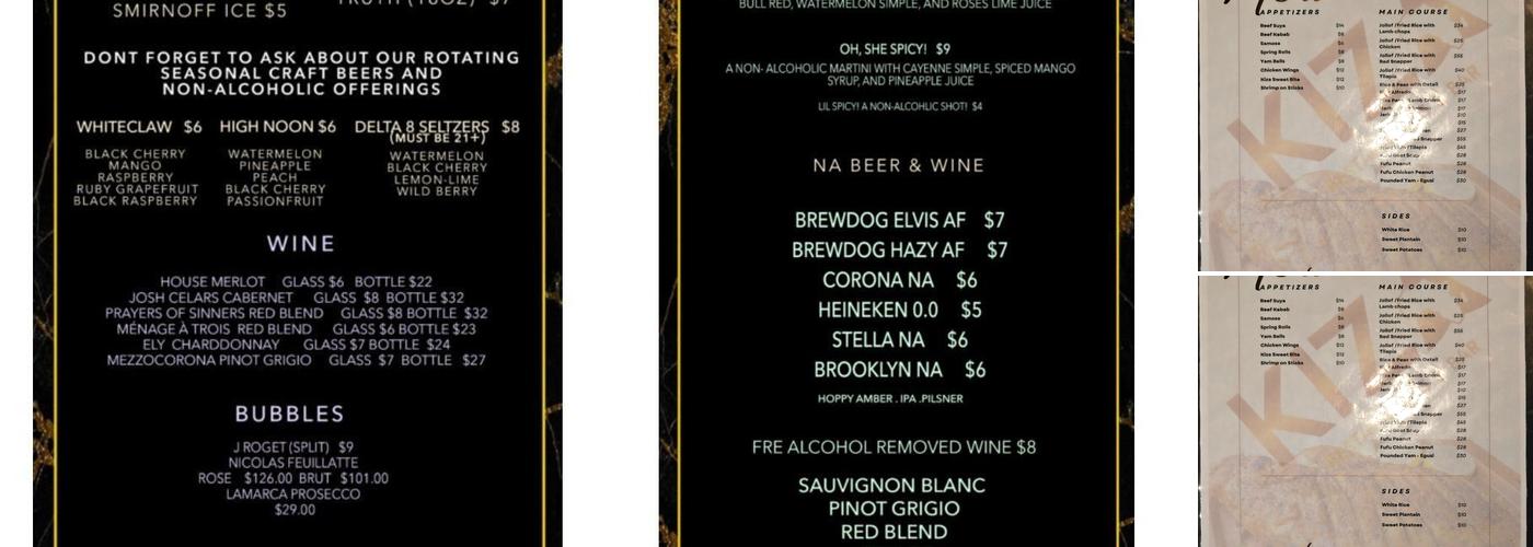 District West Menu