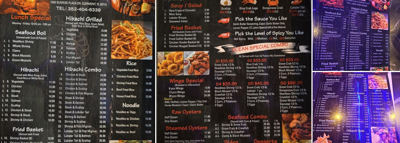 Ocean House Menu
