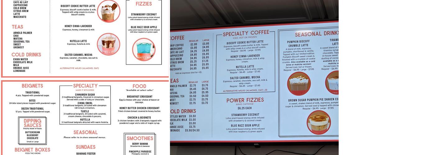 Beignets & Brew Menu