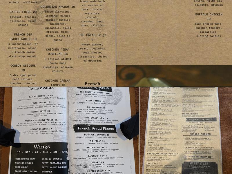 Underground Menu