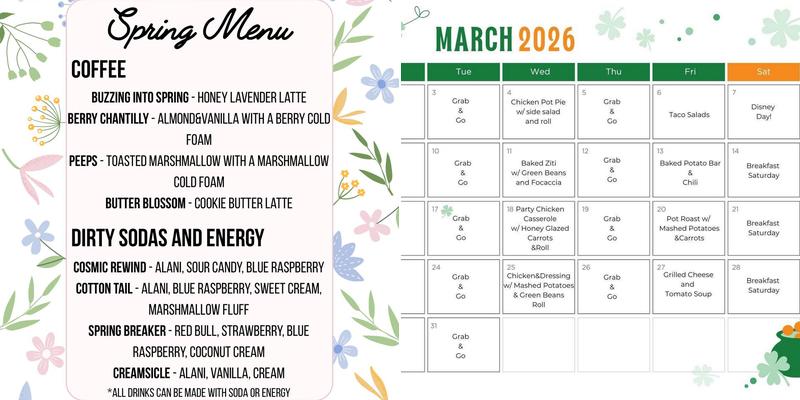 M Sweets Menu