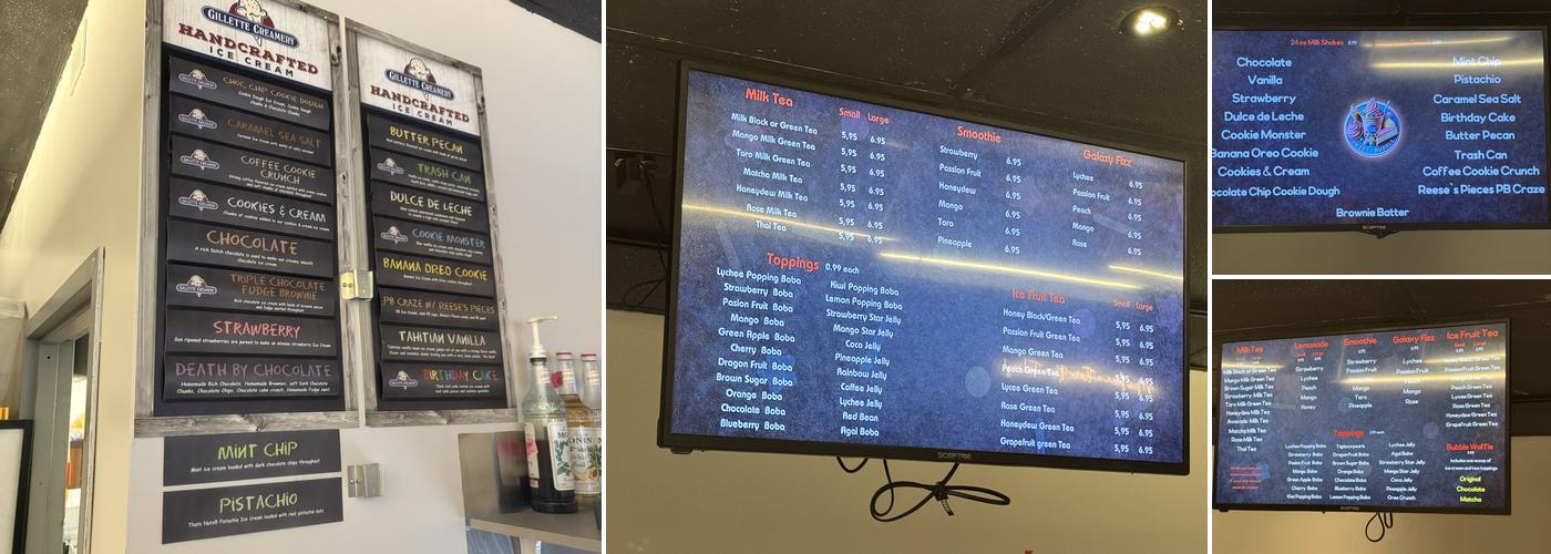 Sweet and Bubble Menu