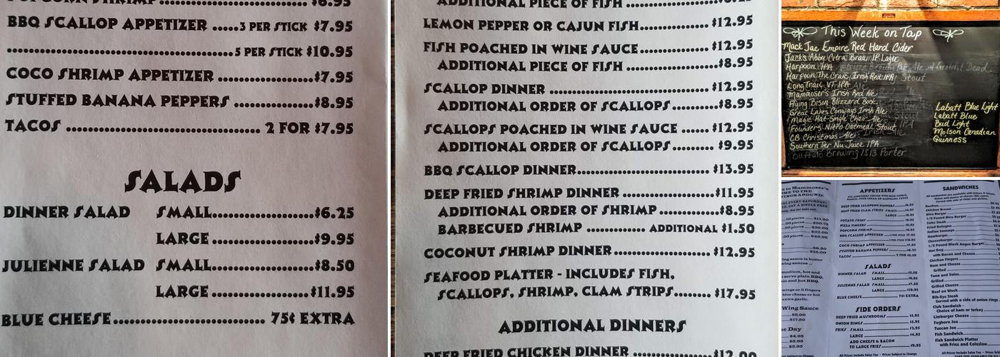 Mammoser's Menu