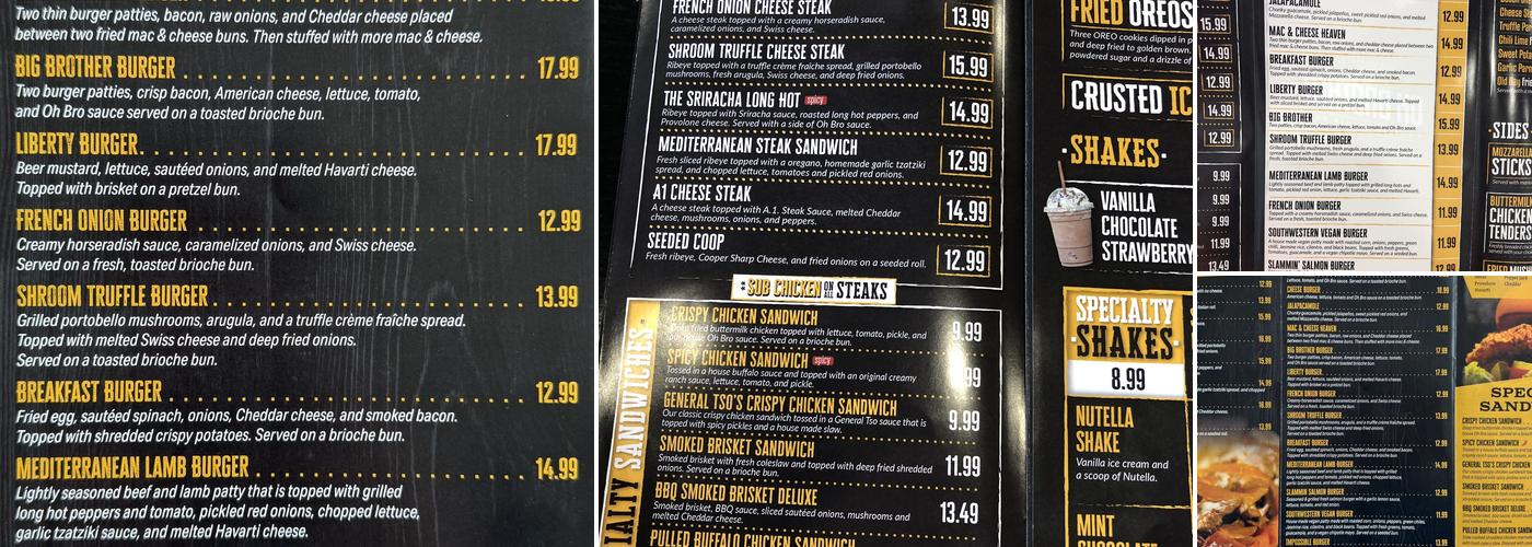 Oh Brother Philly Menu