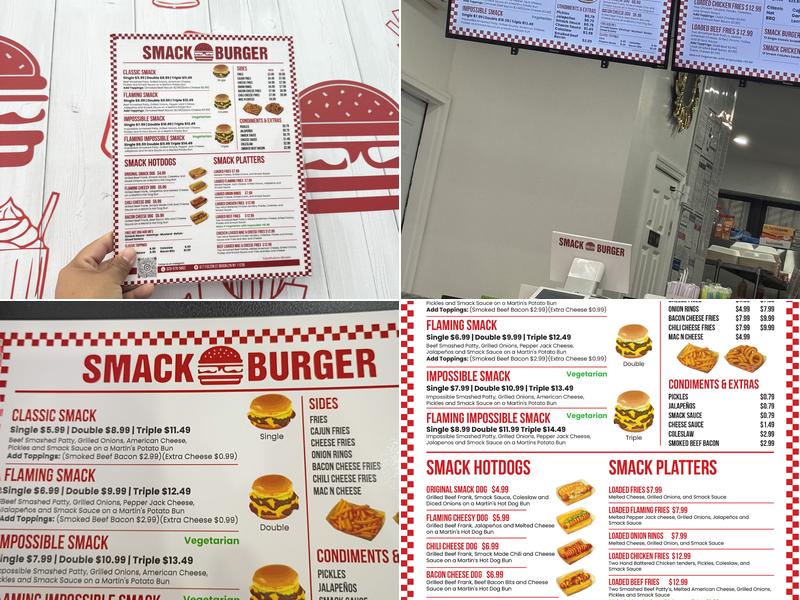 Smack Burger Menu