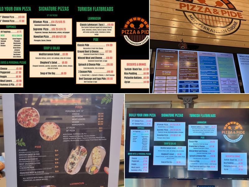 Pizza & Pide Menu