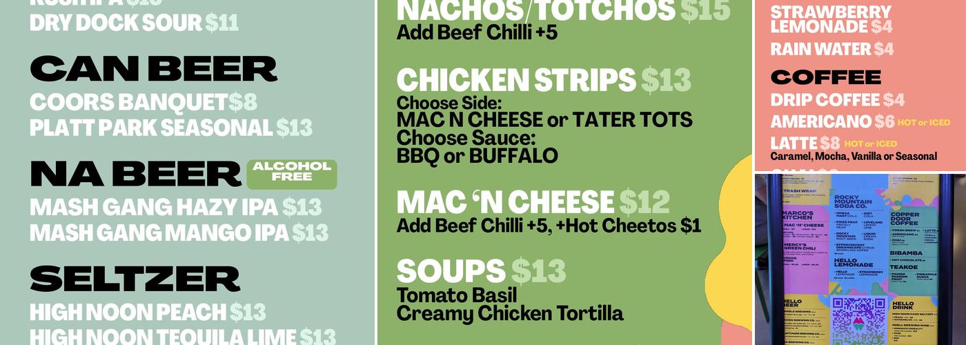 HELLOFOOD in Meow Wolf Menu