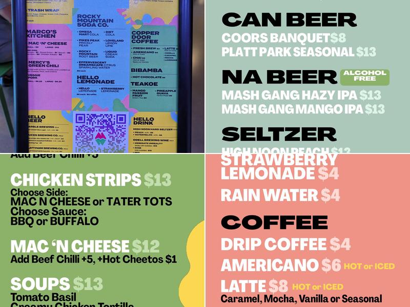HELLOFOOD in Meow Wolf Menu