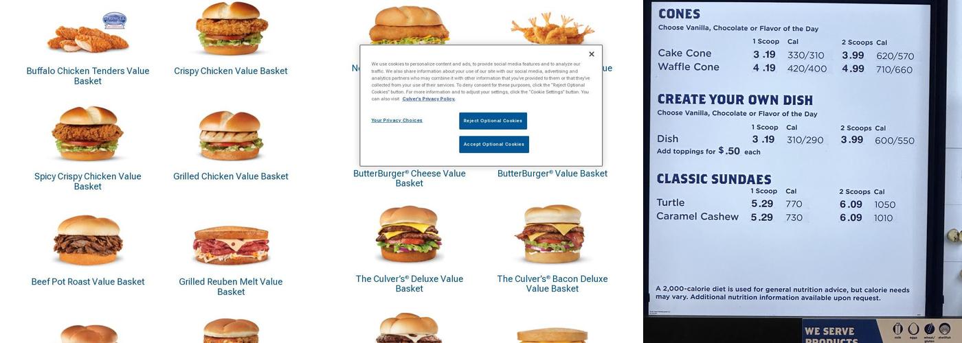 Culver’s Menu