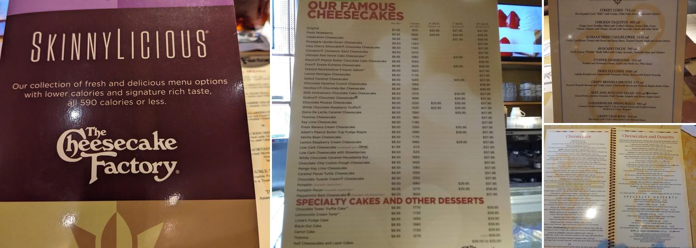 The Cheesecake Factory Menu