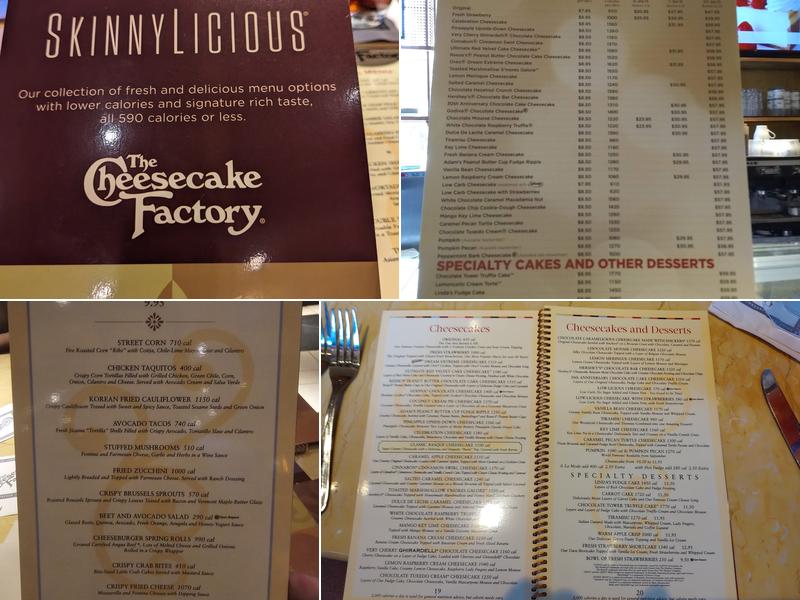 The Cheesecake Factory Menu