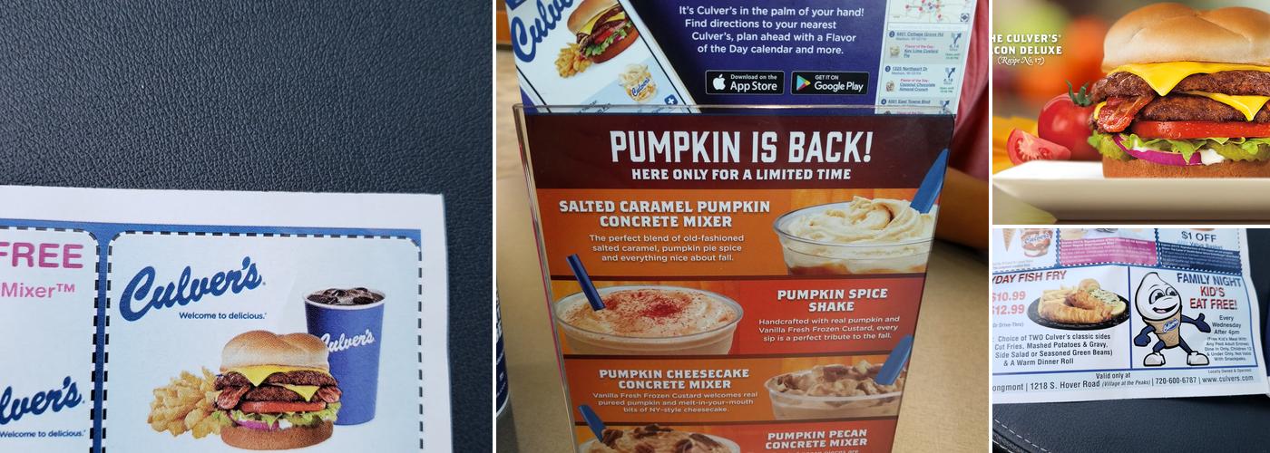 Culver’s Menu