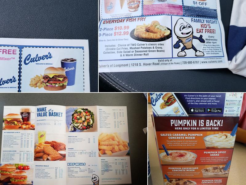 Culver’s Menu