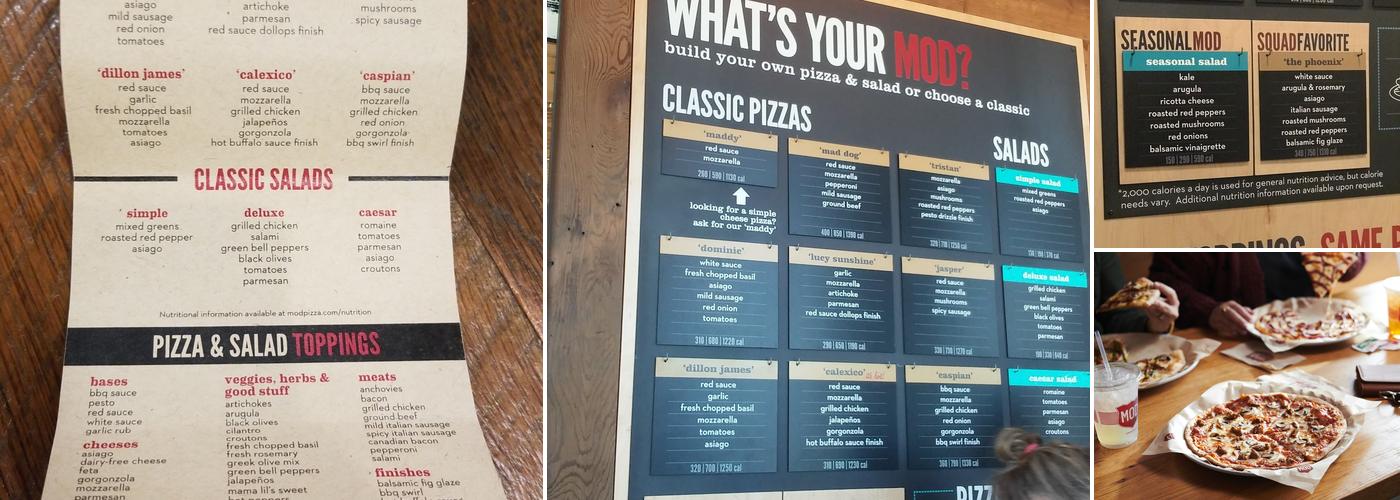 MOD Pizza Menu
