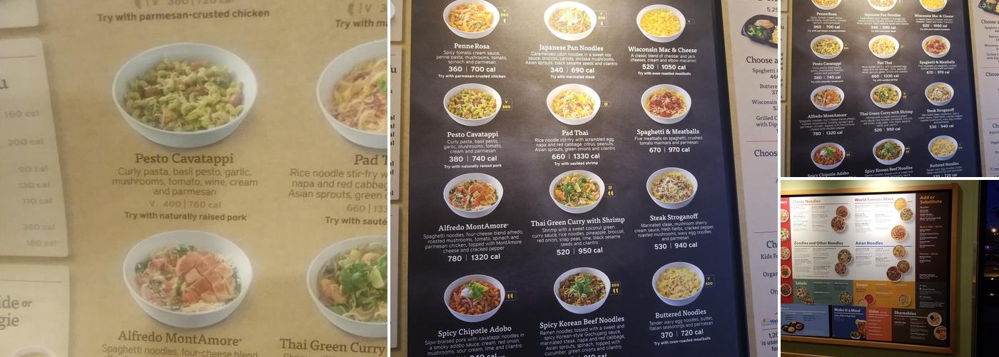 Noodles and Company Menu