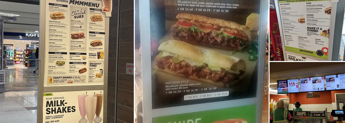 Quiznos Menu