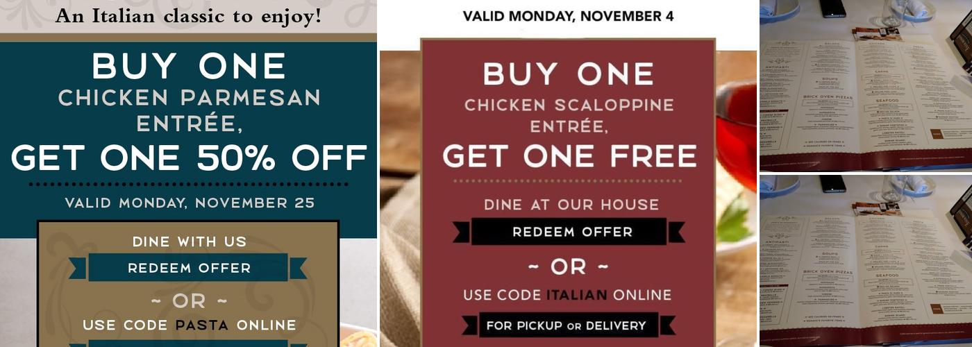 Romano's Macaroni Grill Menu