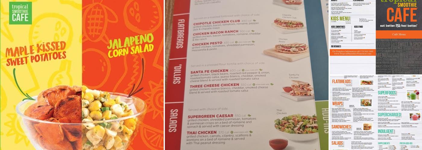 Tropical Smoothie Cafe Menu
