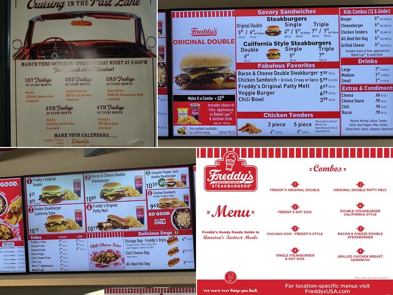 Freddy's Frozen Custard & Steakburgers Menu