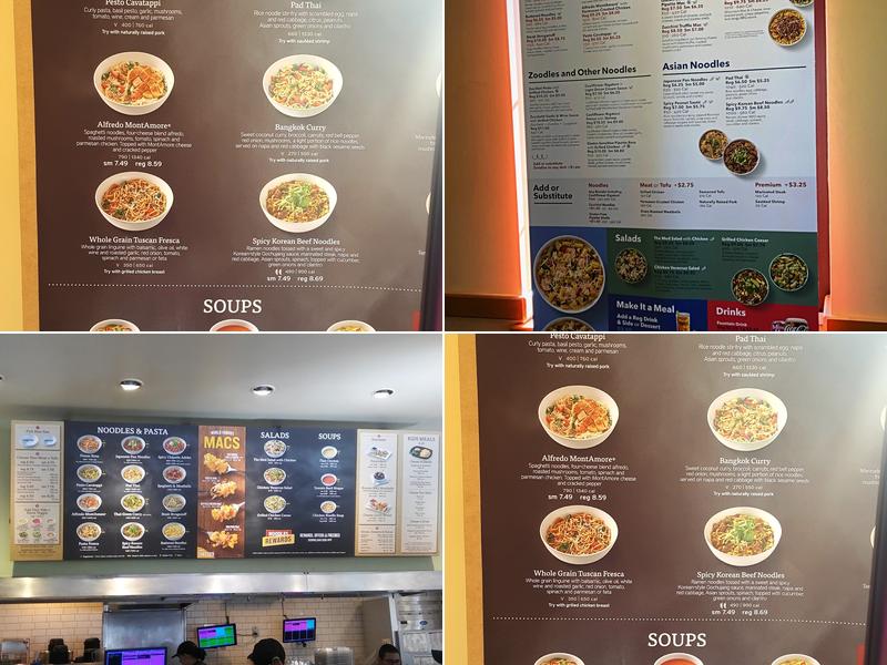 Noodles and Company Menu