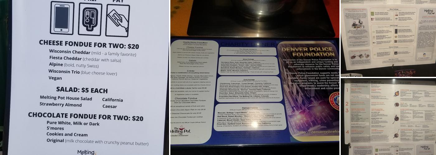 The Melting Pot Menu