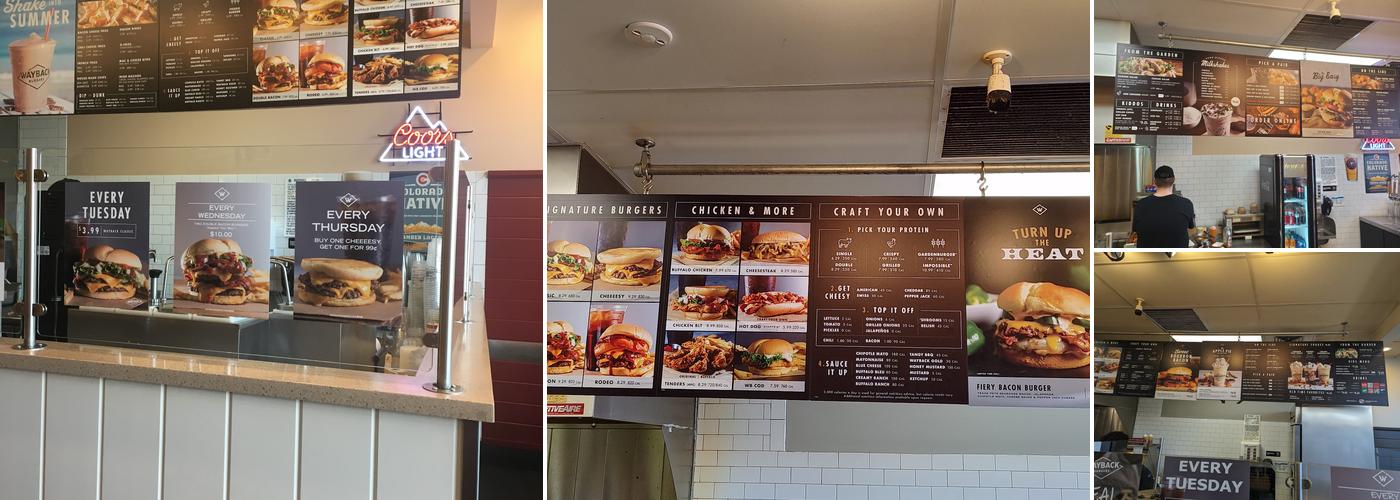 Wayback Burgers Menu