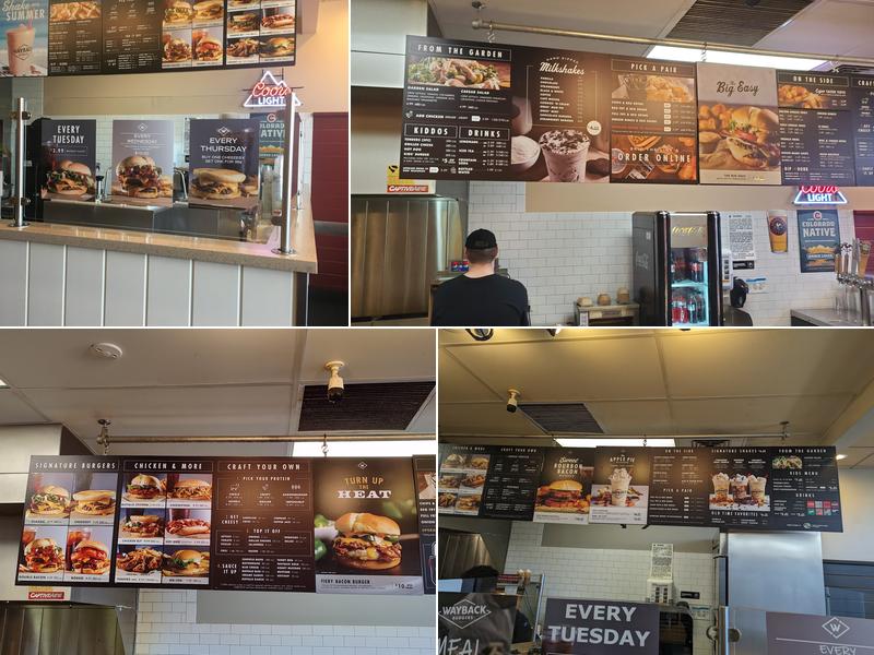 Wayback Burgers Menu