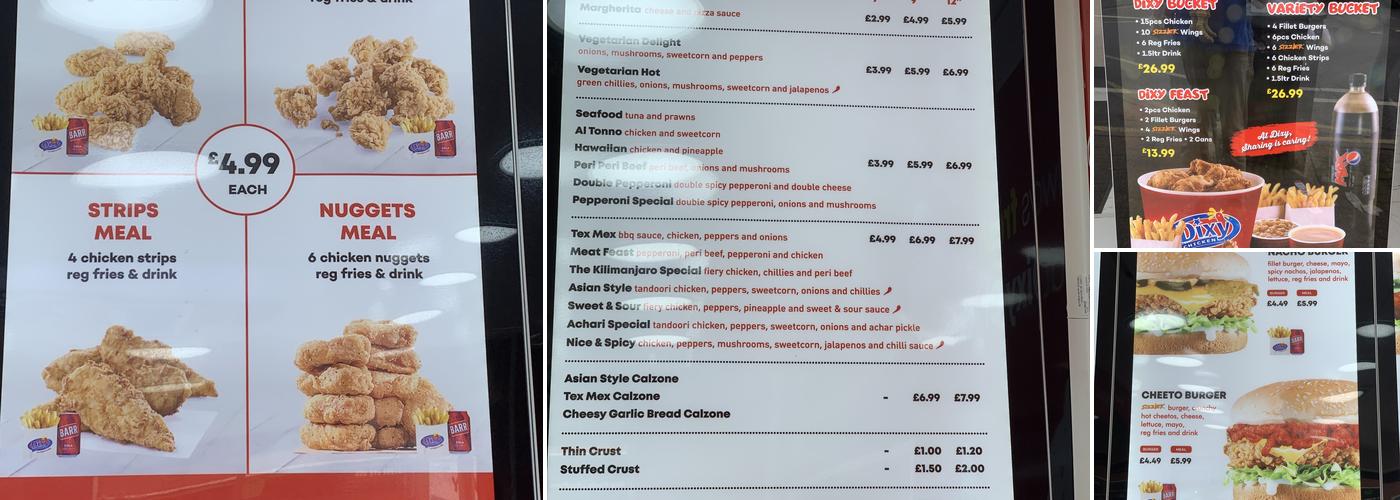Dixy Fried Chicken Menu