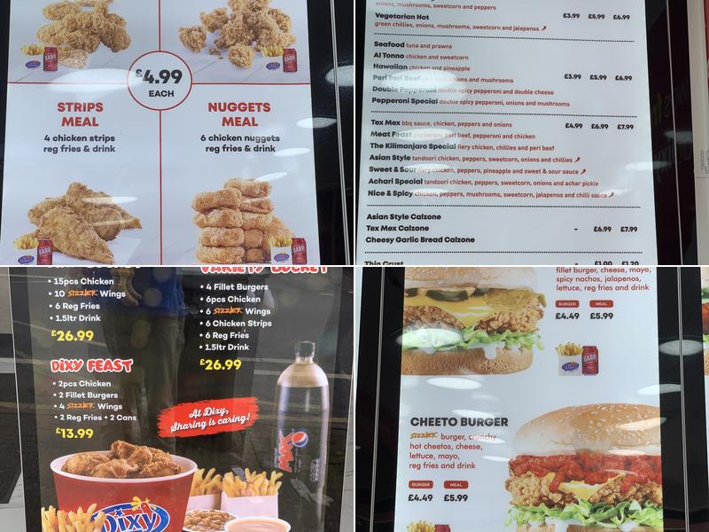 Dixy Fried Chicken Menu