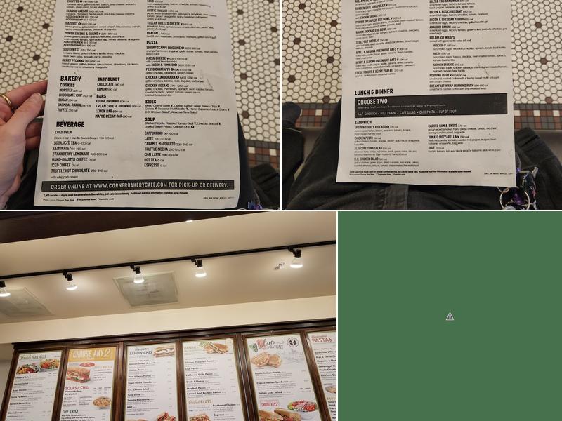 Corner Bakery Cafe Menu