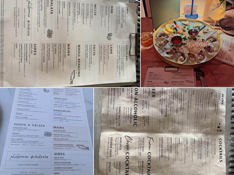 Violí Naples Menu