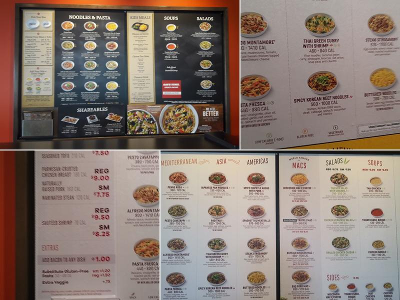 Noodles and Company Menu