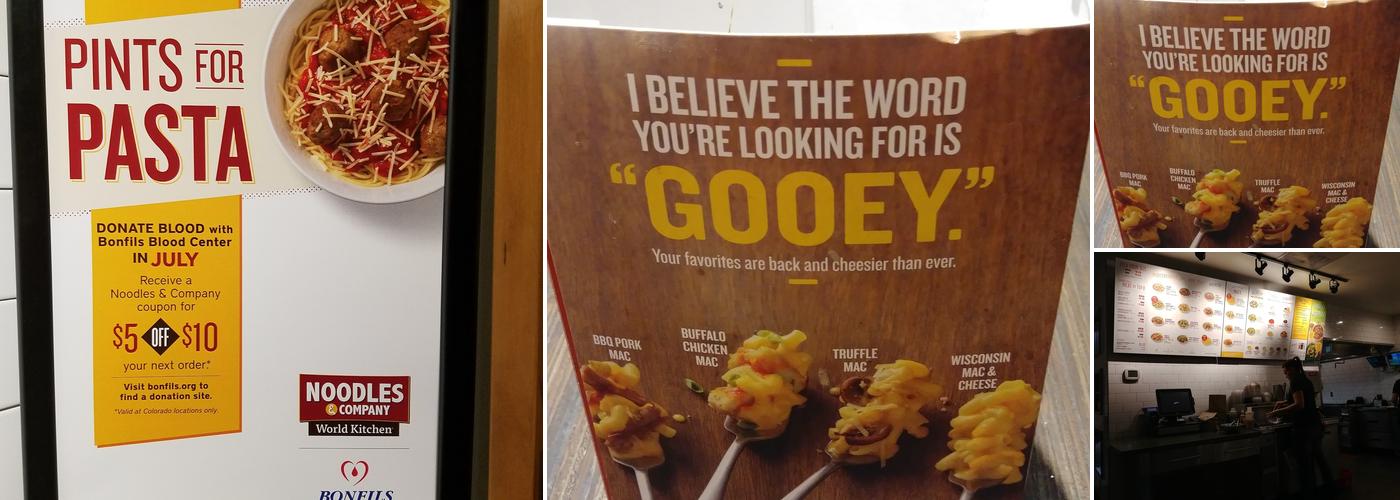 Noodles and Company Menu